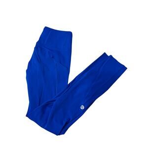 Lululemon Fast & Free 7/8 Tight Non-Reflective Inseam 25" Jet Stream Blue Size 2